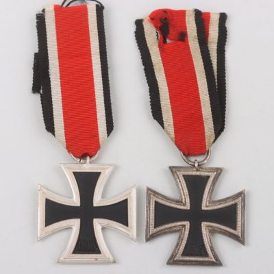 #79-1414 – 2x 1939 Iron Cross 2nd Class by Hermann Aurich (113) and Fritz Zimmermann (6.)